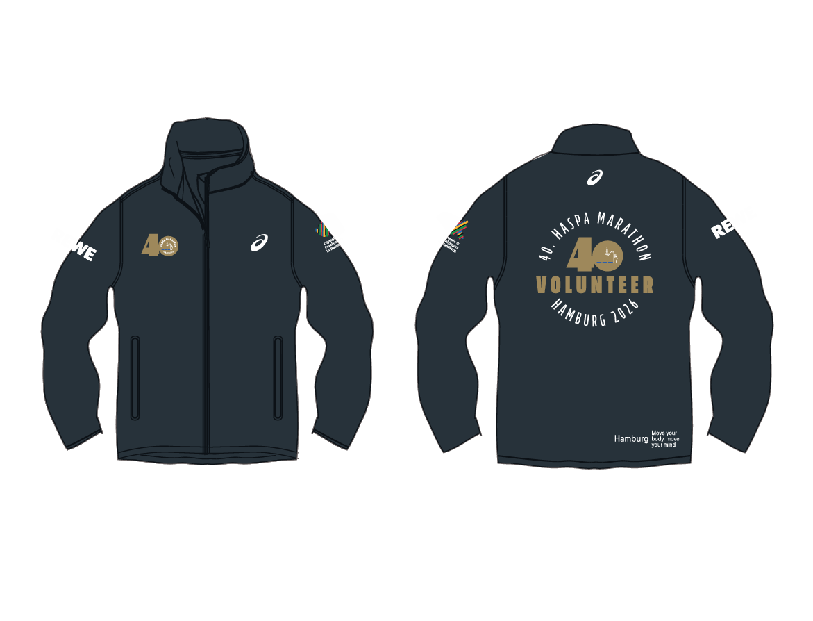 Haspa Marathon Hamburg 2026 Volunteer Jacke - Grau
