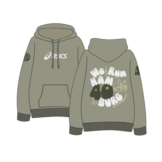 Merch-Hoodie Haspa Marathon Hamburg 2026 - Grün